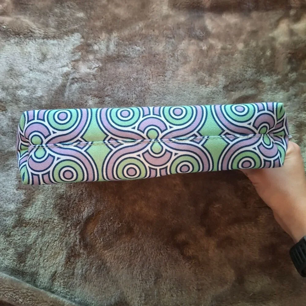 Clinique x Jonathan Adler Makeup Bag - Mint Green, Retro Geometric - Limited Ed